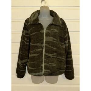 Z Supply Full Zip Long Sleeve Fuzzy Fleece Sweatshirt Size S